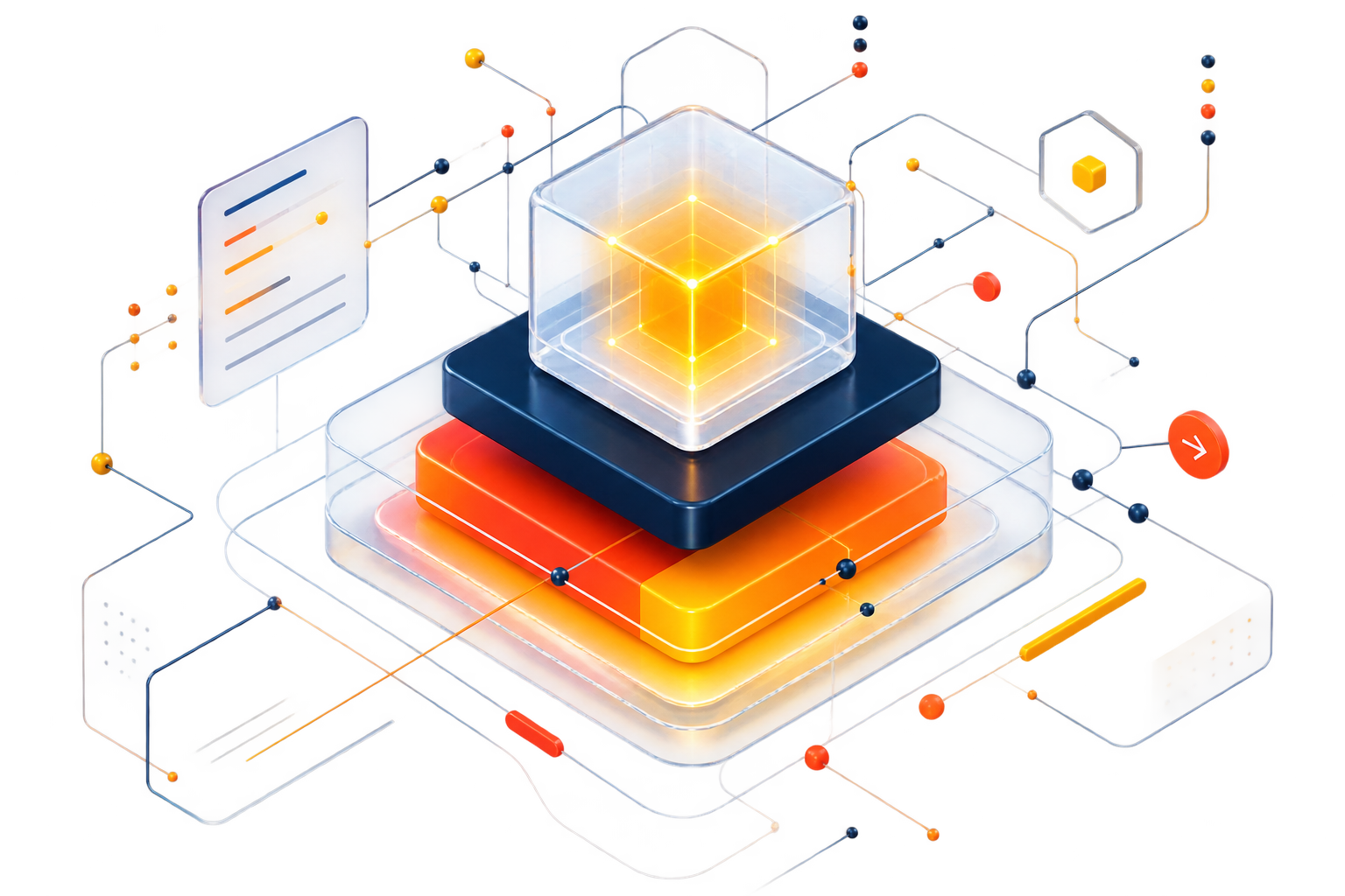 Visualización 3D de arquitectura, conexión y calidad de software